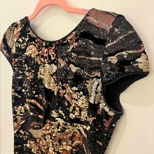 Dress the Population Tabitha Cap Sleeve Sequin Mini Dress, Size M